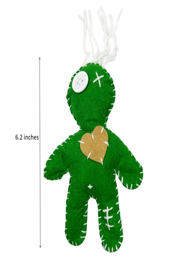 Stitch-Witch 6.2" Handmade Green Dollar Voodoo Doll for Fertility/Wealth/Growth/Halloween Decor - Image 2